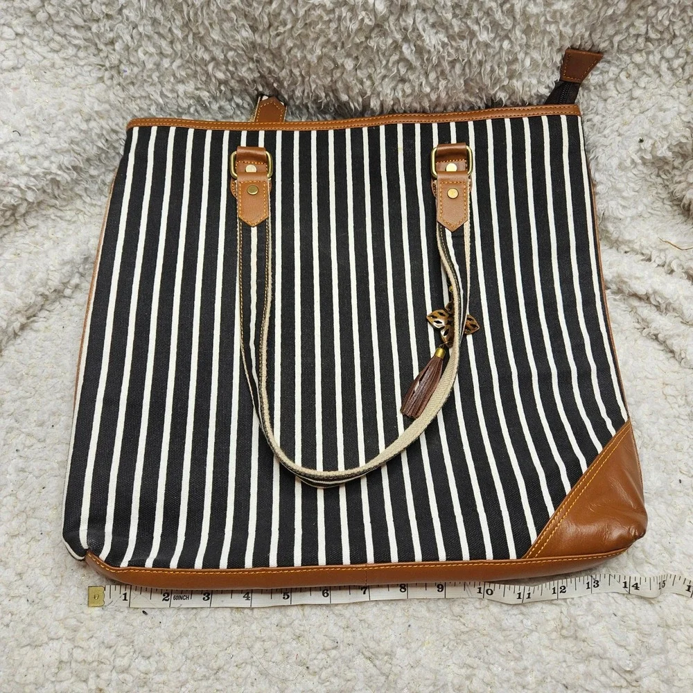 Vaan & Co Royce Rocco Upcycled‎ Canvas and Leather Tote